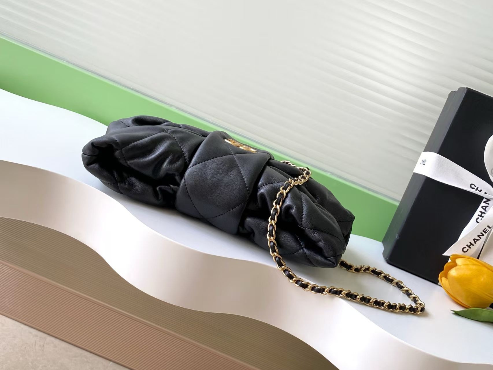 Ch*el mini bow bag 18x26x5cm