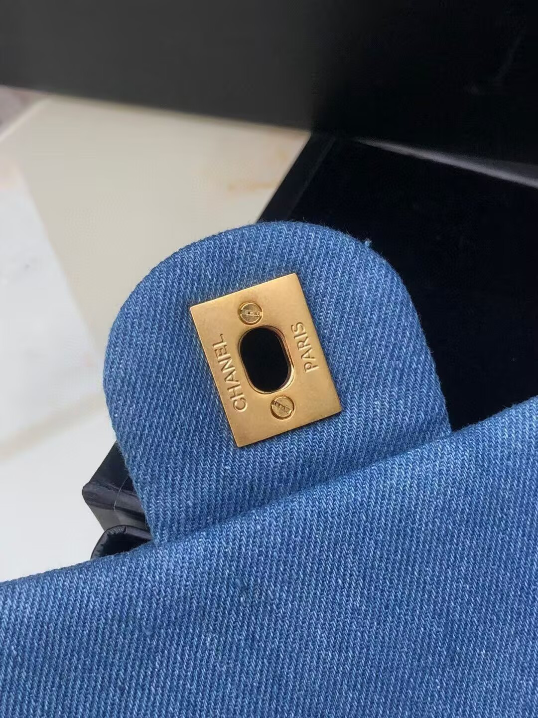 Ch*el denim quilted flap bag 20x13x7cm