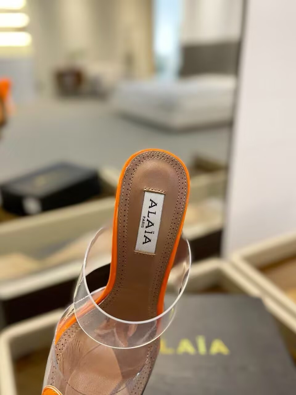 UA ALAÏA Le Coeur Mule Heart-Toe Slingback Pump 10.5cm Heel