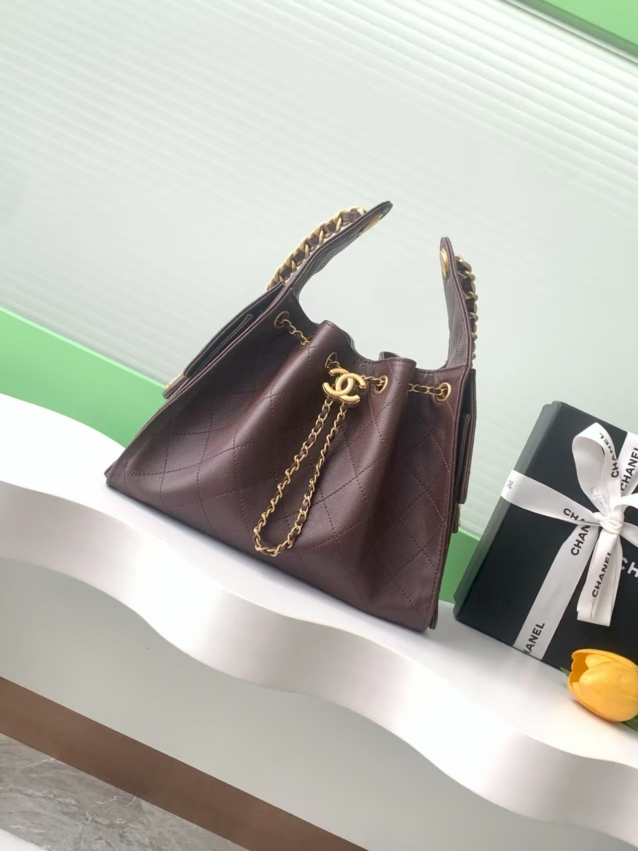 Ch*el 25c bucket bag 26x30x14cm