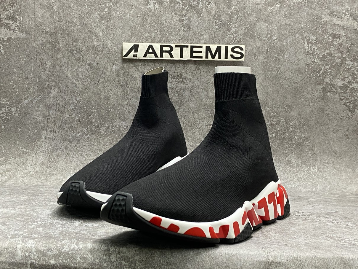 Balenciga Graffiti Speed Red Sole