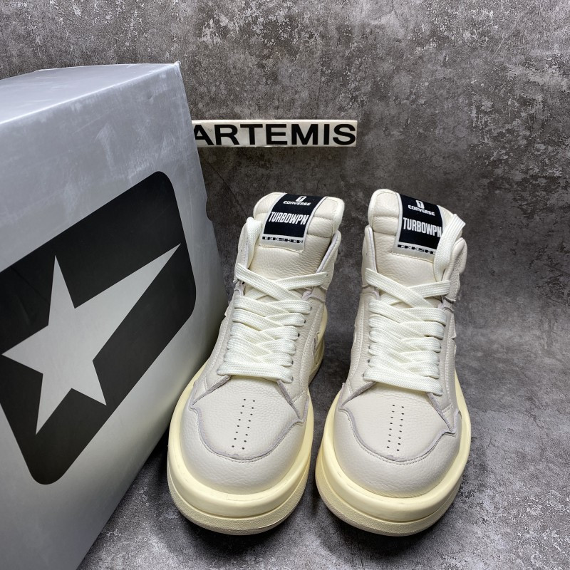 Converse TURBOWPN Mid Rick Owens DRKSHDW Egret