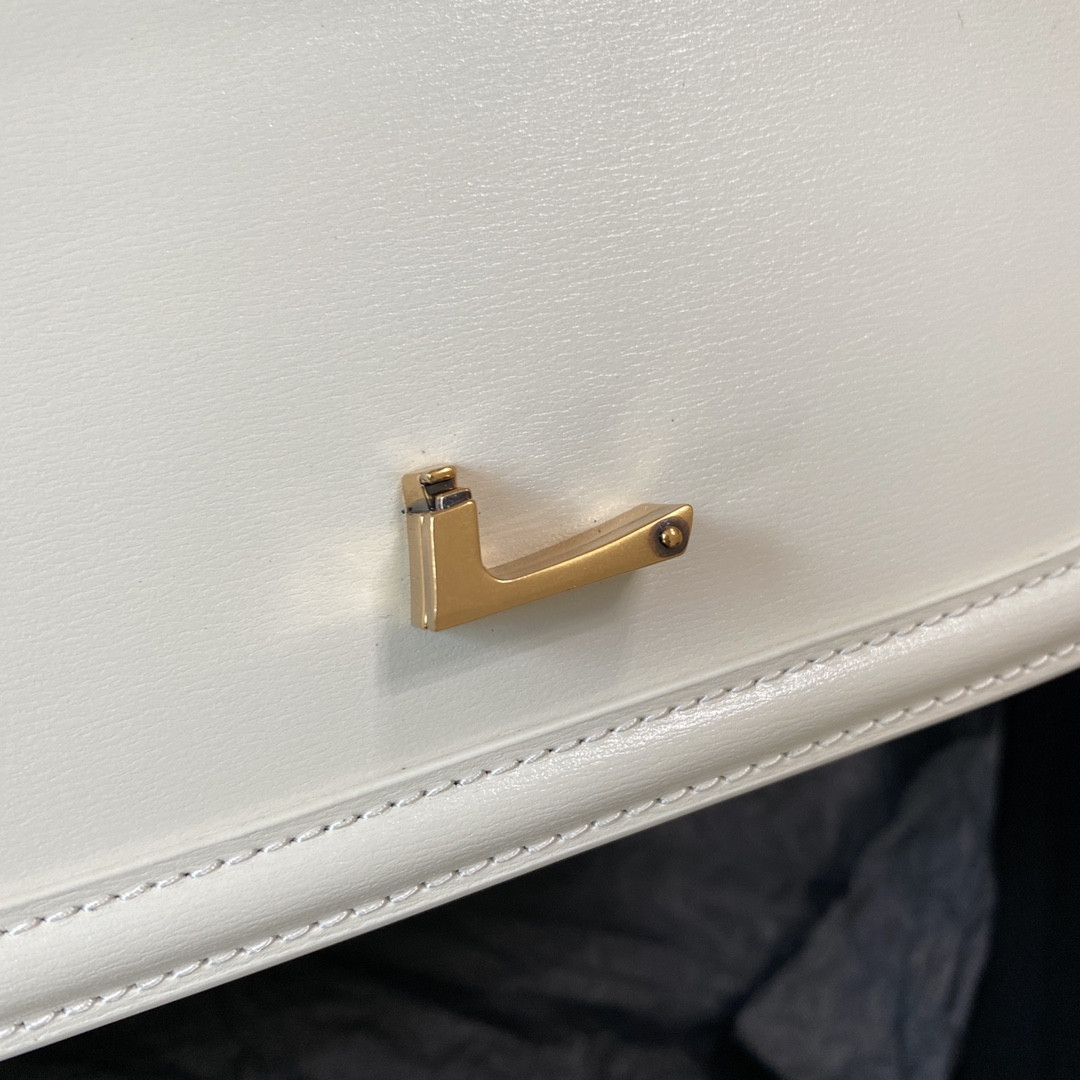 y*l solferino small satchel in box Sa**t Lau*nt black 7.4 x 5.1 x 1.9 inches