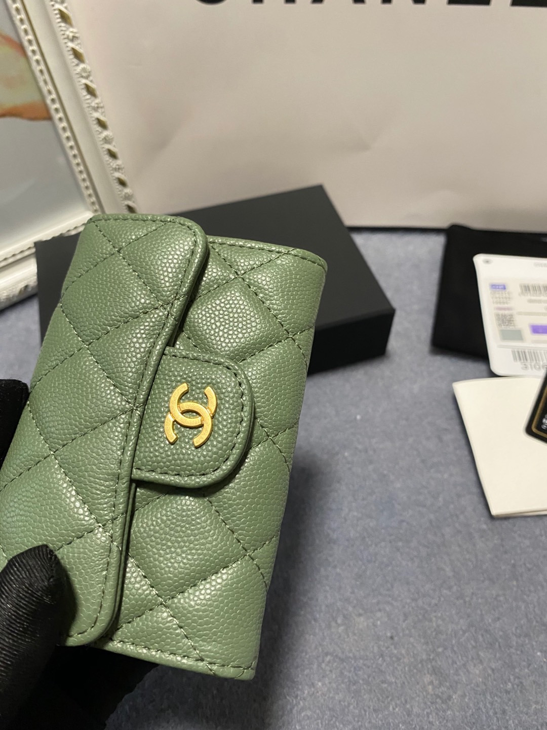 Ch*el card holder 11.3 x 7.5 x 2.5 cm