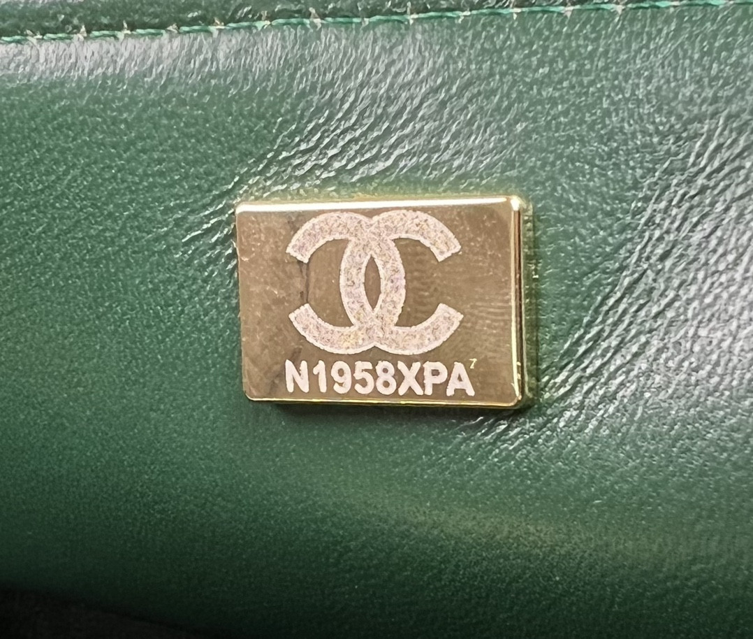 Ch*el classic 11.12 handbag tweed & gold-tone metal 6 × 9.9 × 2.5 in