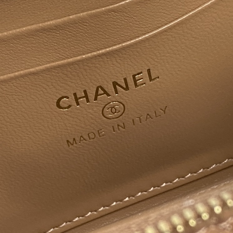 Ch*el clutch with chain 9.5x 17x 8cm