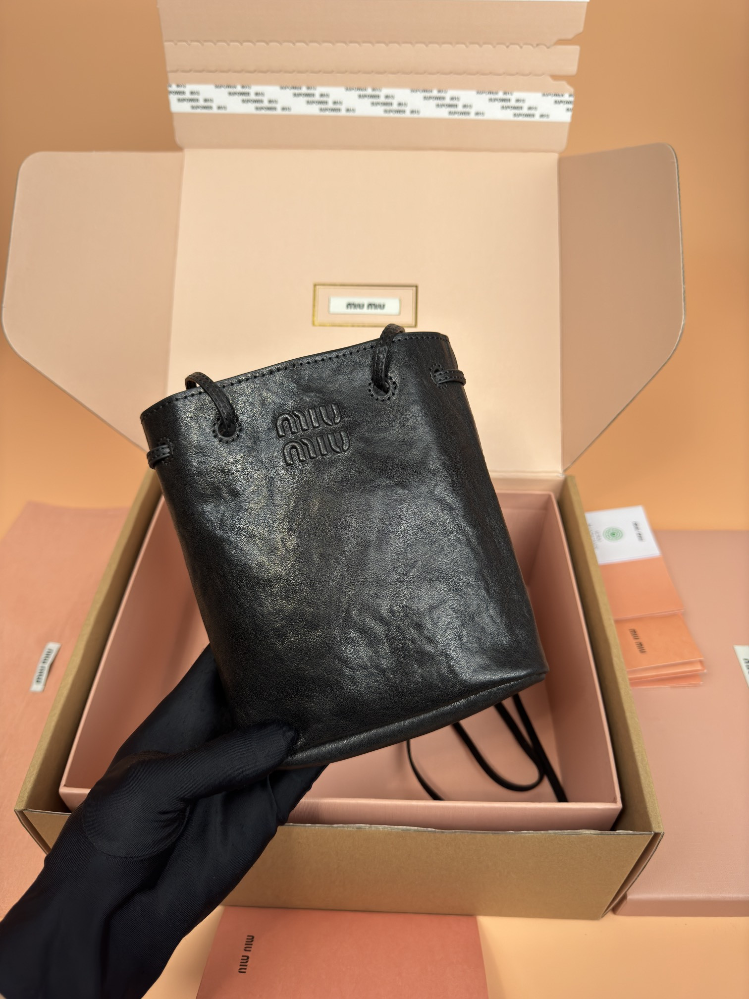 Miu Miu Nappa leather mini bag 17x14x6cm