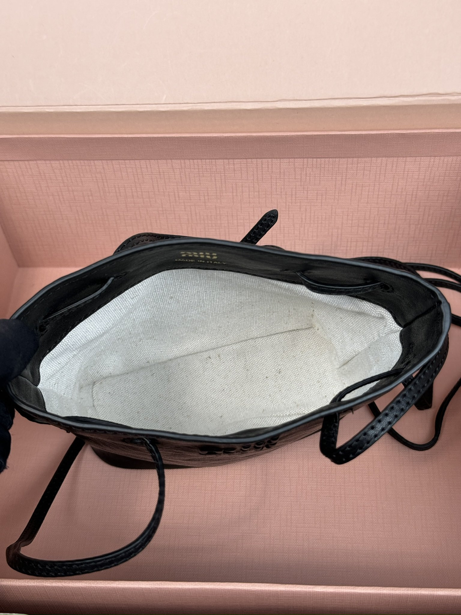 Miu Miu Nappa leather mini bag 17x14x6cm